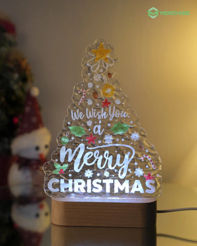 Friendship Day Engraved Custom Shape Wavy Acrylic Photo Night Light Gift – Personalized Friend UK