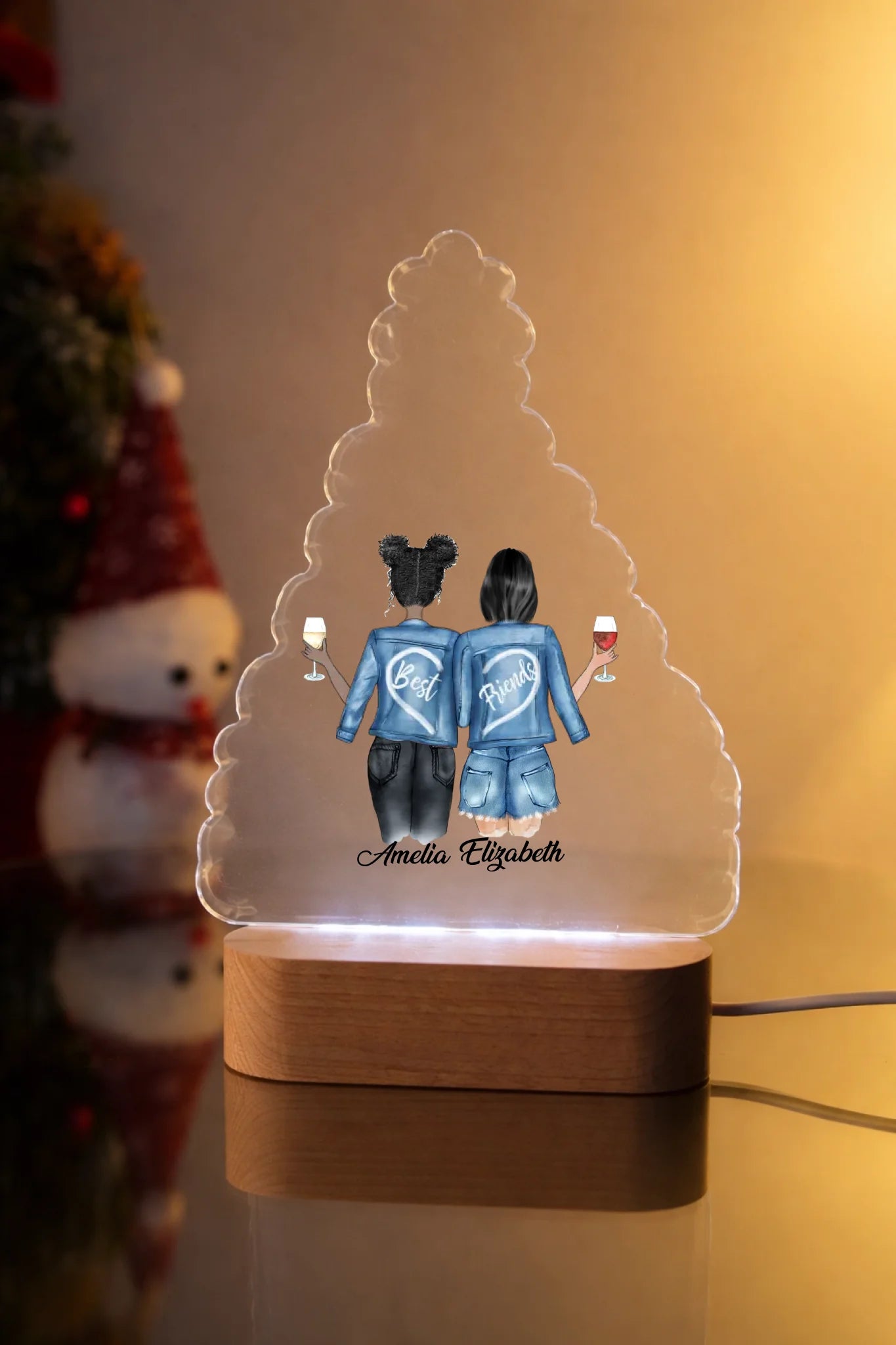 Acrylic Christmas tree night light