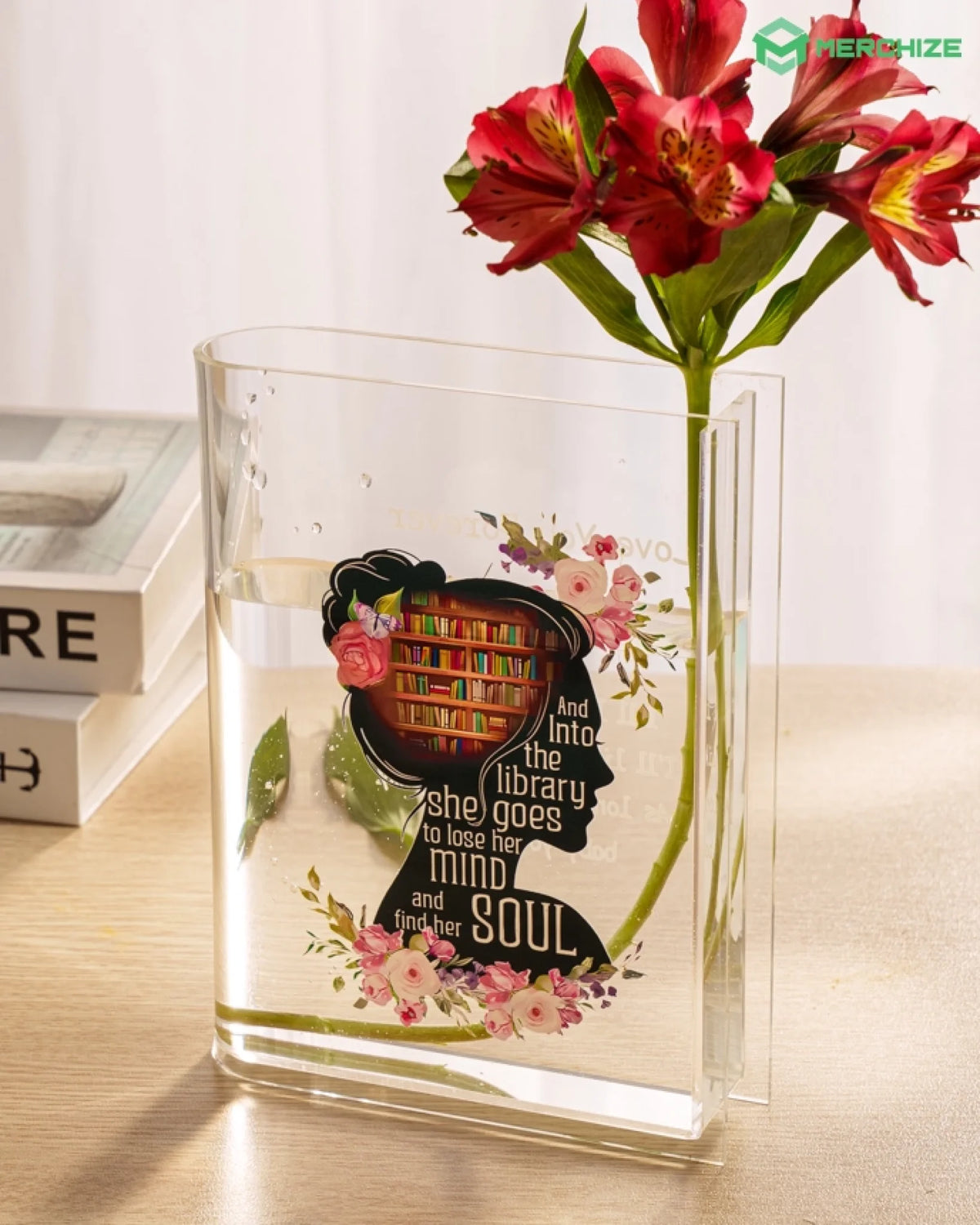 Personalised Acrylic Book Vase – Gift for Two Friends UK