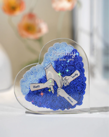 Custom Two Friend Printed Hologram Acrylic Plaque – Gift for Friends UK