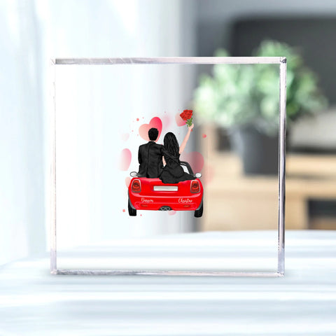 Valentine’s Day Acrylic Plaque Custom Shape – Gift for Girlfriend & Boyfriend