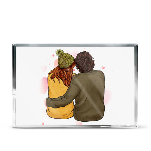 Personalised Couple Acrylic Plaque Rectangle Gift UK
