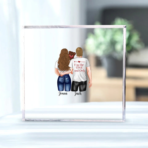 Valentine Acrylic Plaque Custom Shape – You Are My Person Gift for Couples