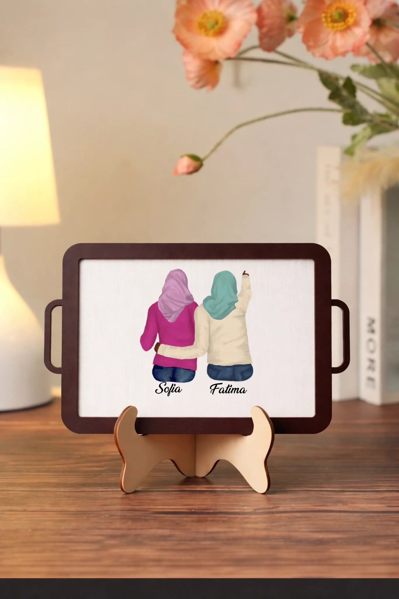 Blank cutting board on wooden stand