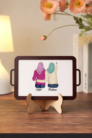 Blank cutting board on wooden stand