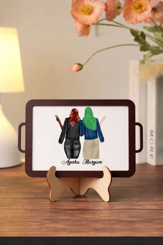 Blank cutting board on wooden stand