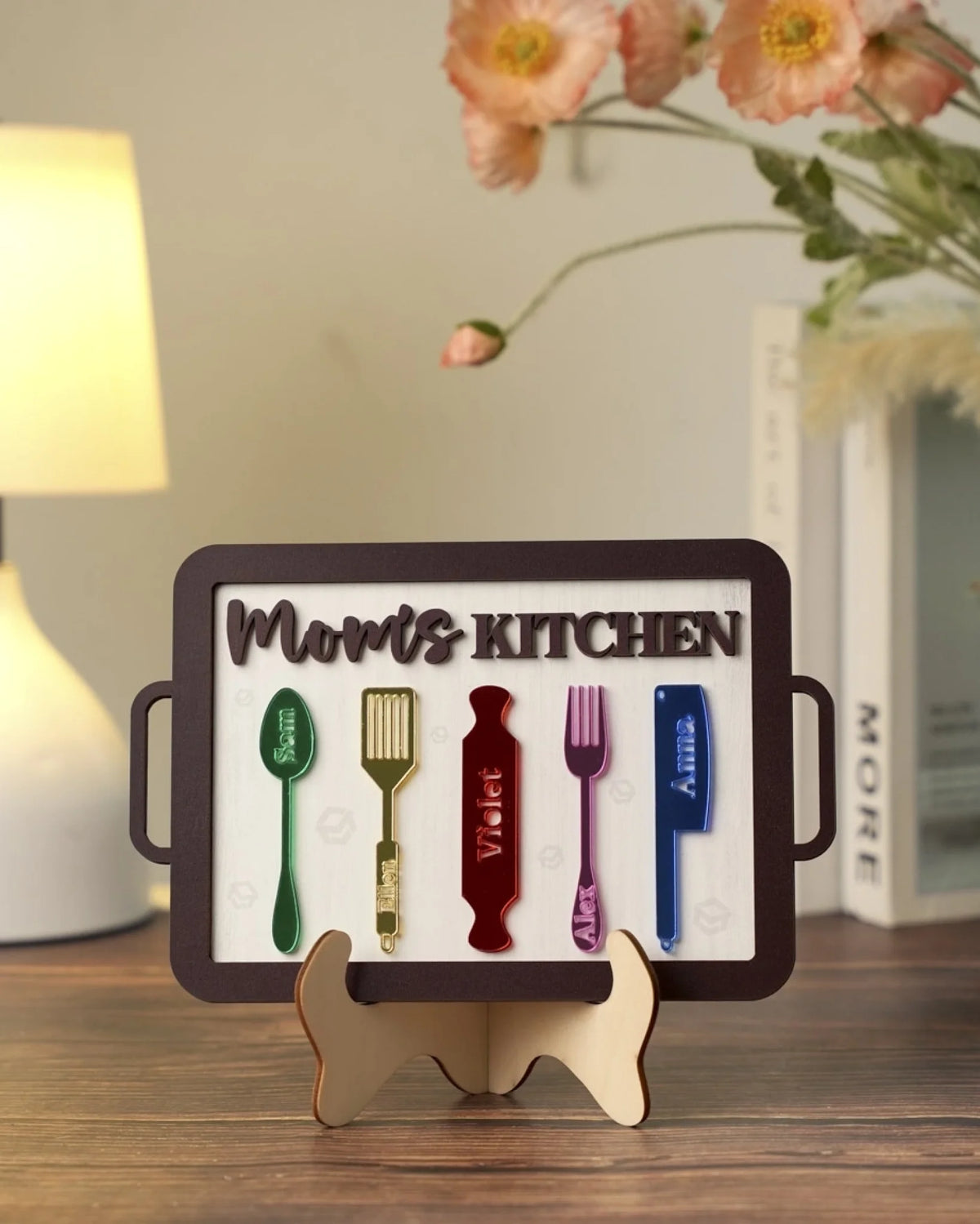 Friendship Day Custom Shape Wood and Acrylic Mirror Sign Gift – Personalized Friend UK