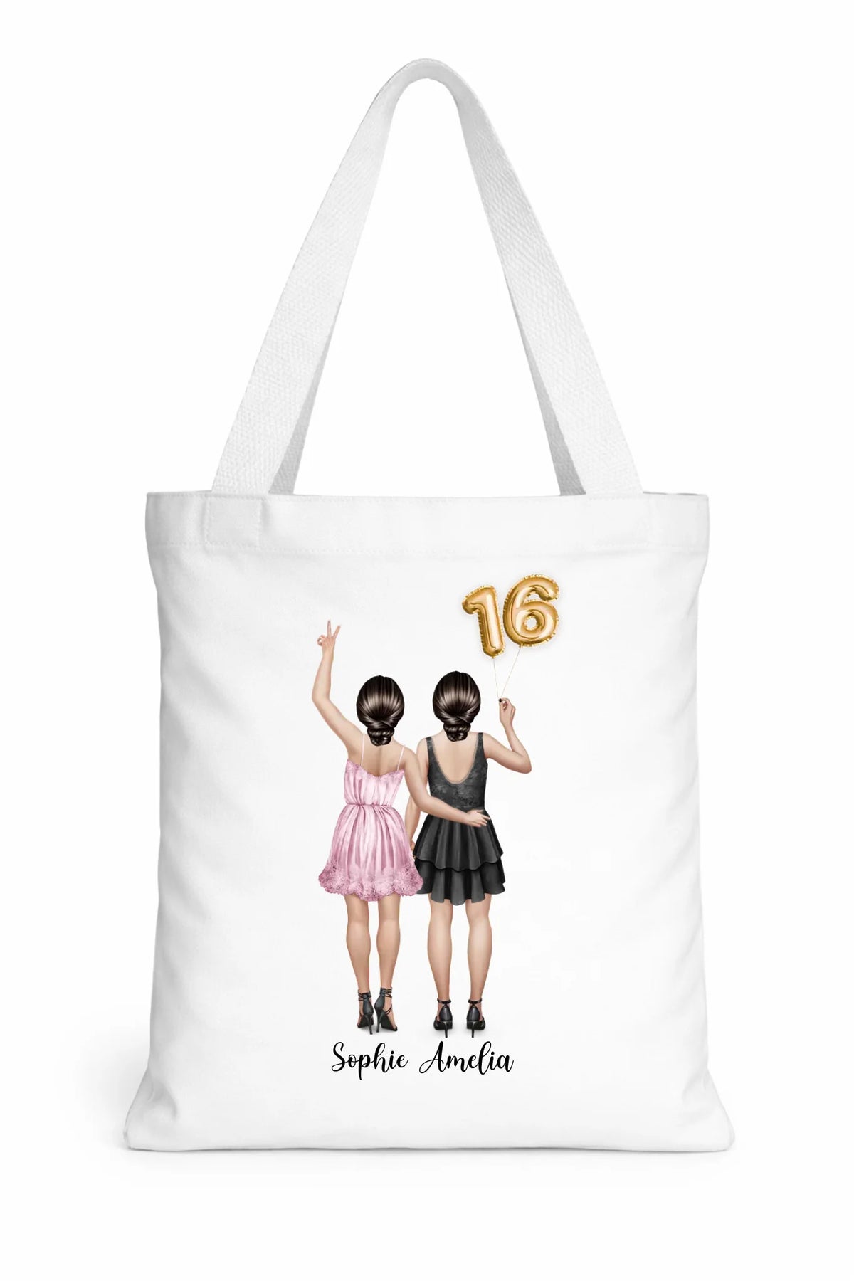 Dye Sub Canvas Tote White Handles