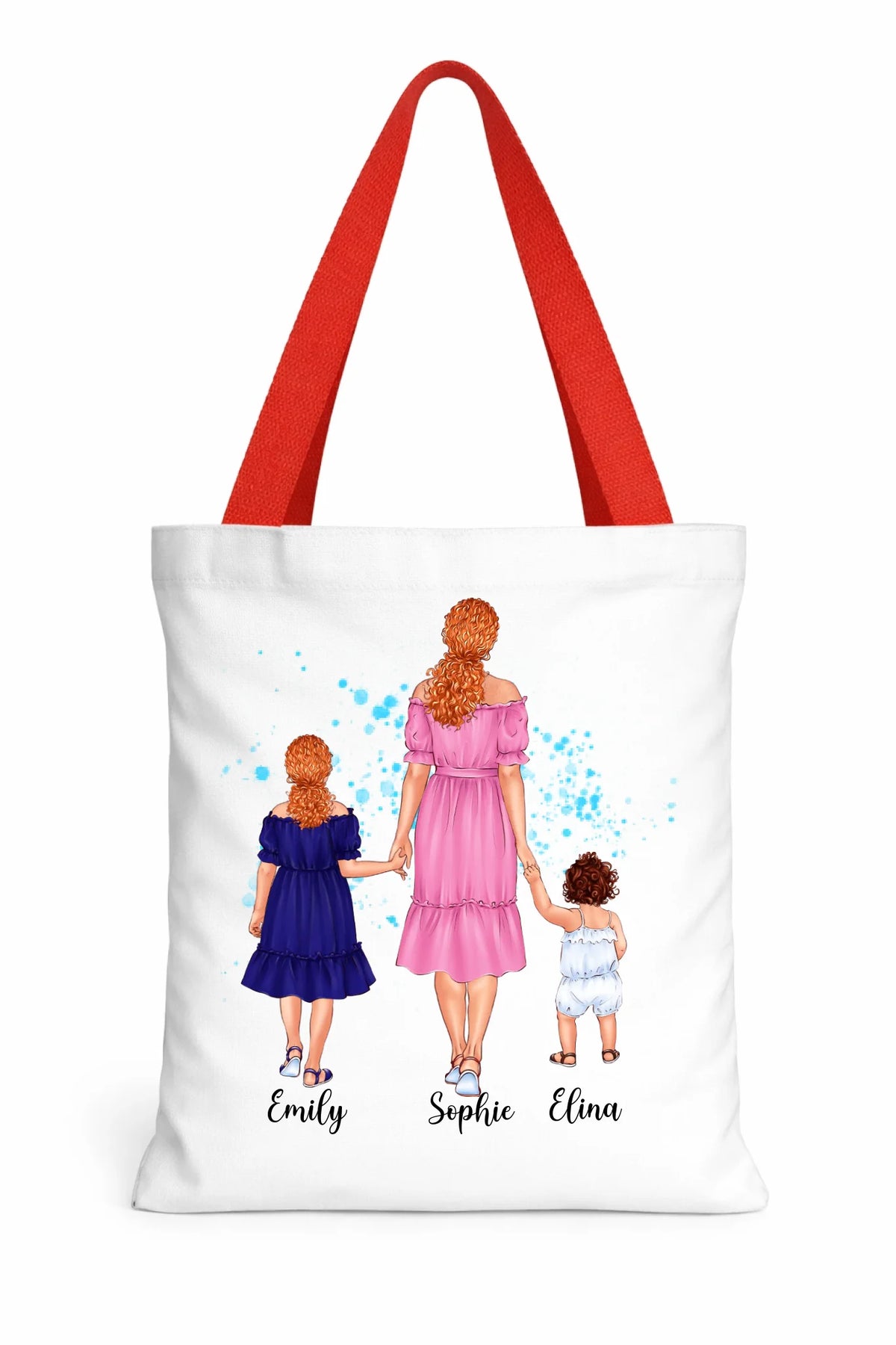 Dye Sub Canvas Tote Red Handles