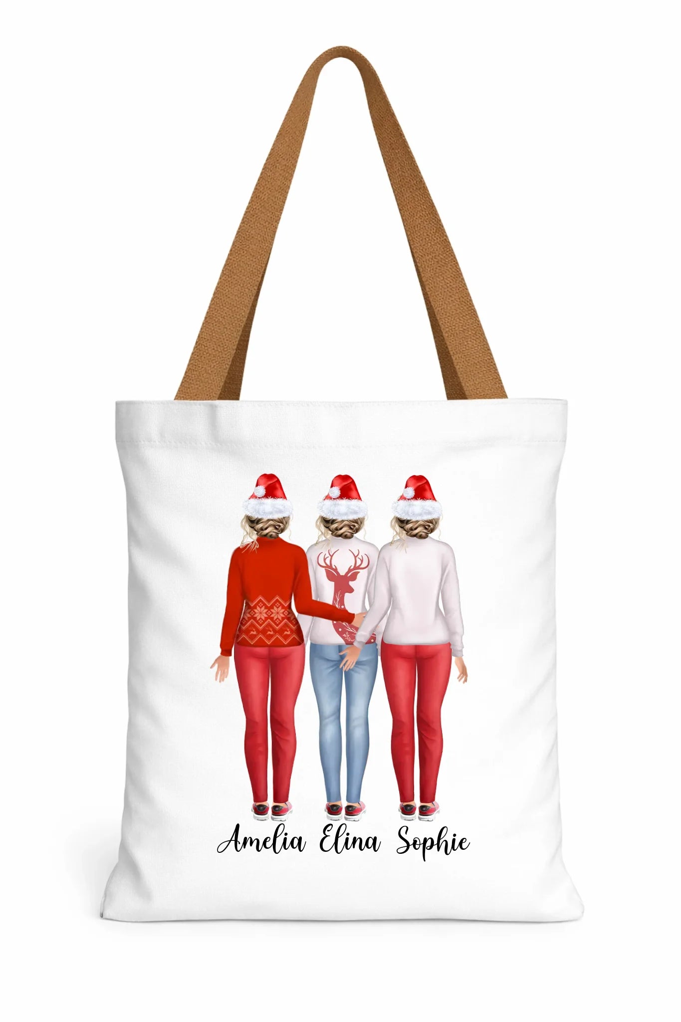 Dye Sub Canvas Tote Brown Handles