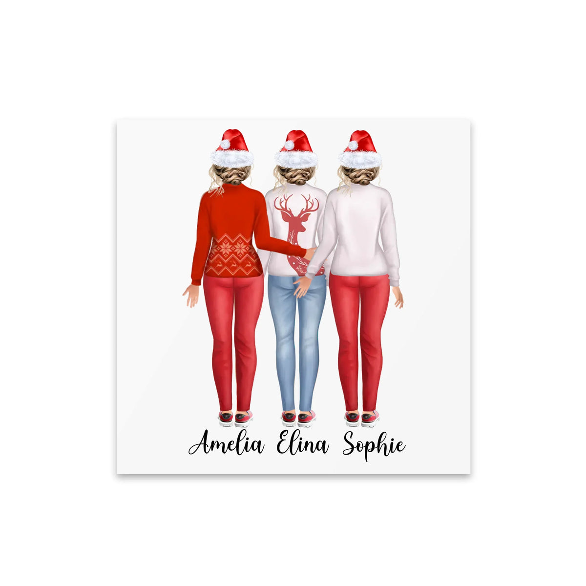 Personalized Christmas Acrylic Print – Festive Friendship Gift UK