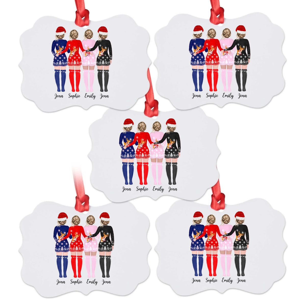 Christmas Friend Medallion Aluminum Ornament – Personalized Festive Gift UK